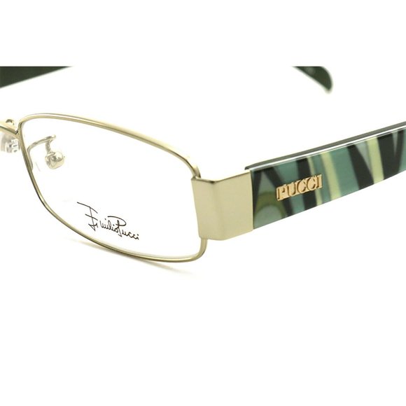 Emilio Pucci Rectangle Women Gold Metal Frame main image 4